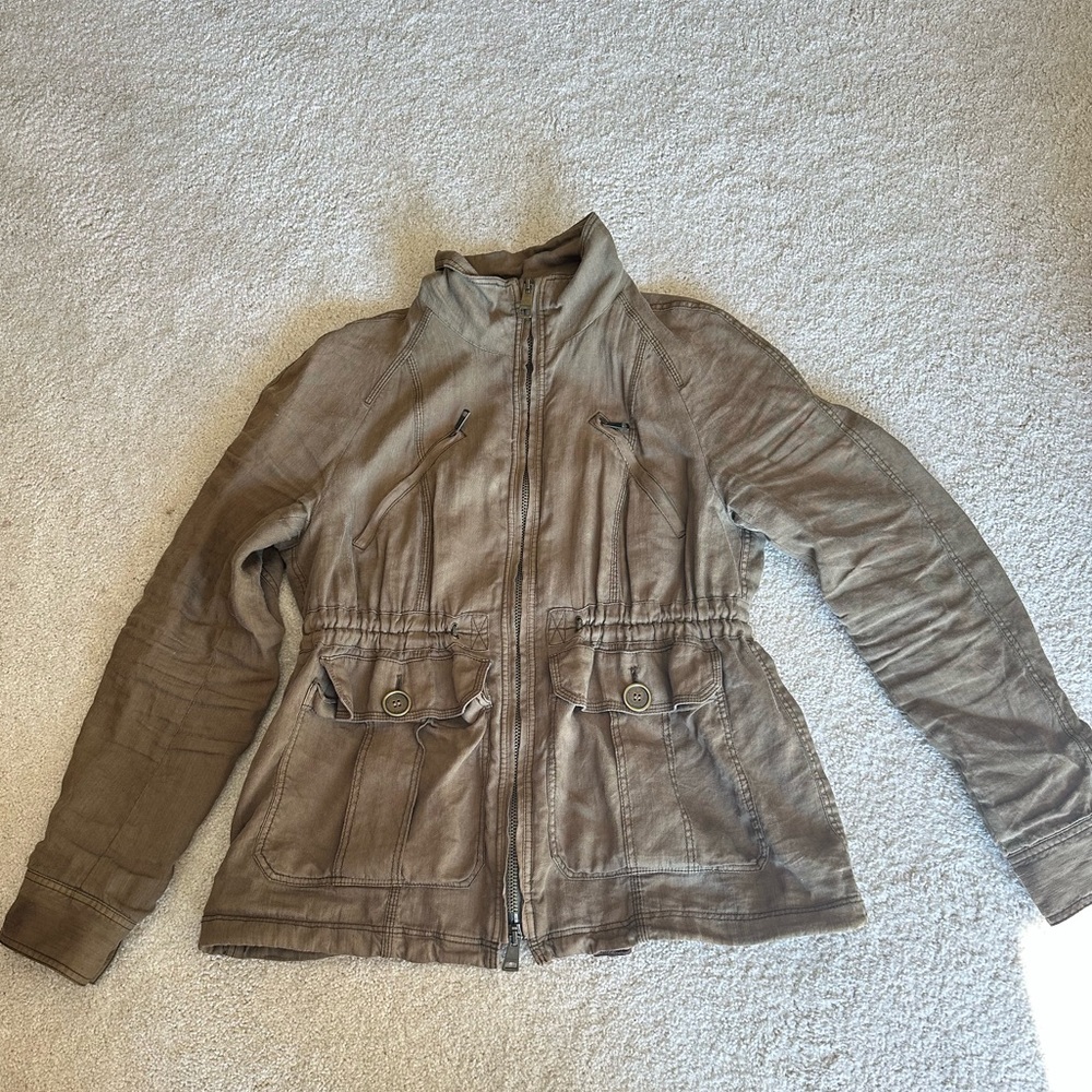 Burberry Brit Green Military Cargo Jacket